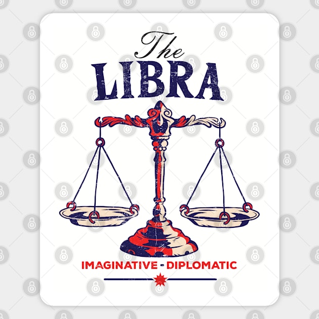 The Libra Astrology Sign Scales and Main Traits - Imaginative - Diplomatic Magnet by mixmetshirt